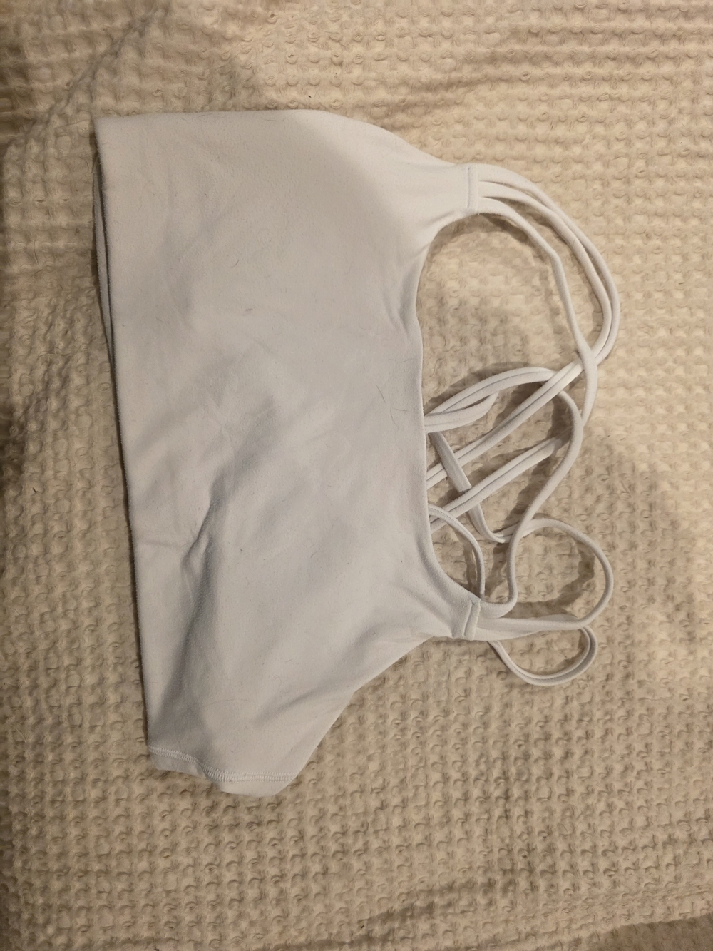 Athleta White Multi-Strap Sports Bra